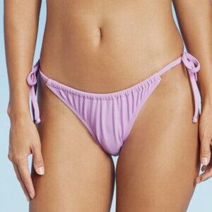 Xhilaration Side Tie High Leg Lavender Bikini Bottom